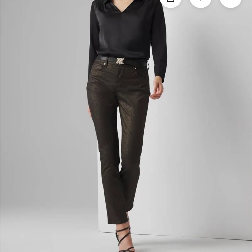 White House Black Market Metallic Slim Jeans